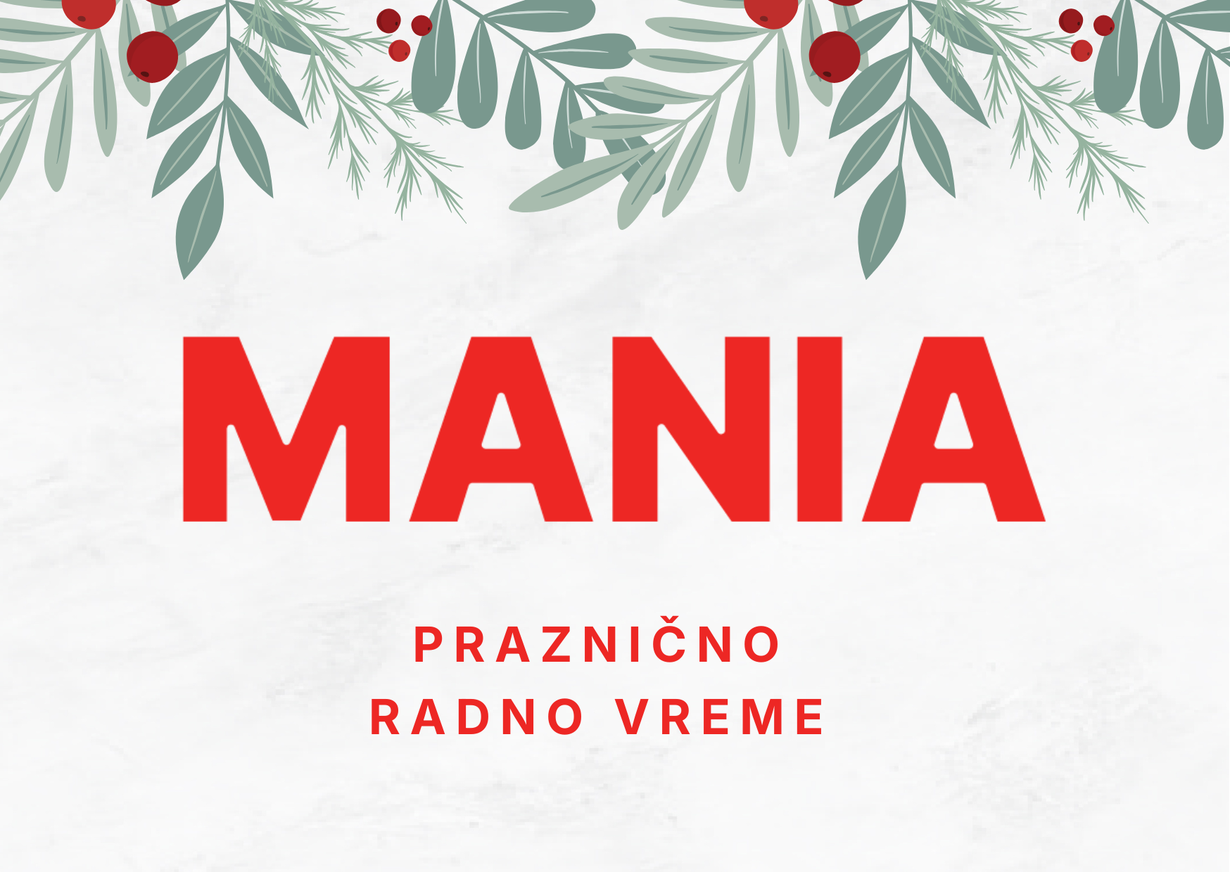 Praznično Radno Vreme